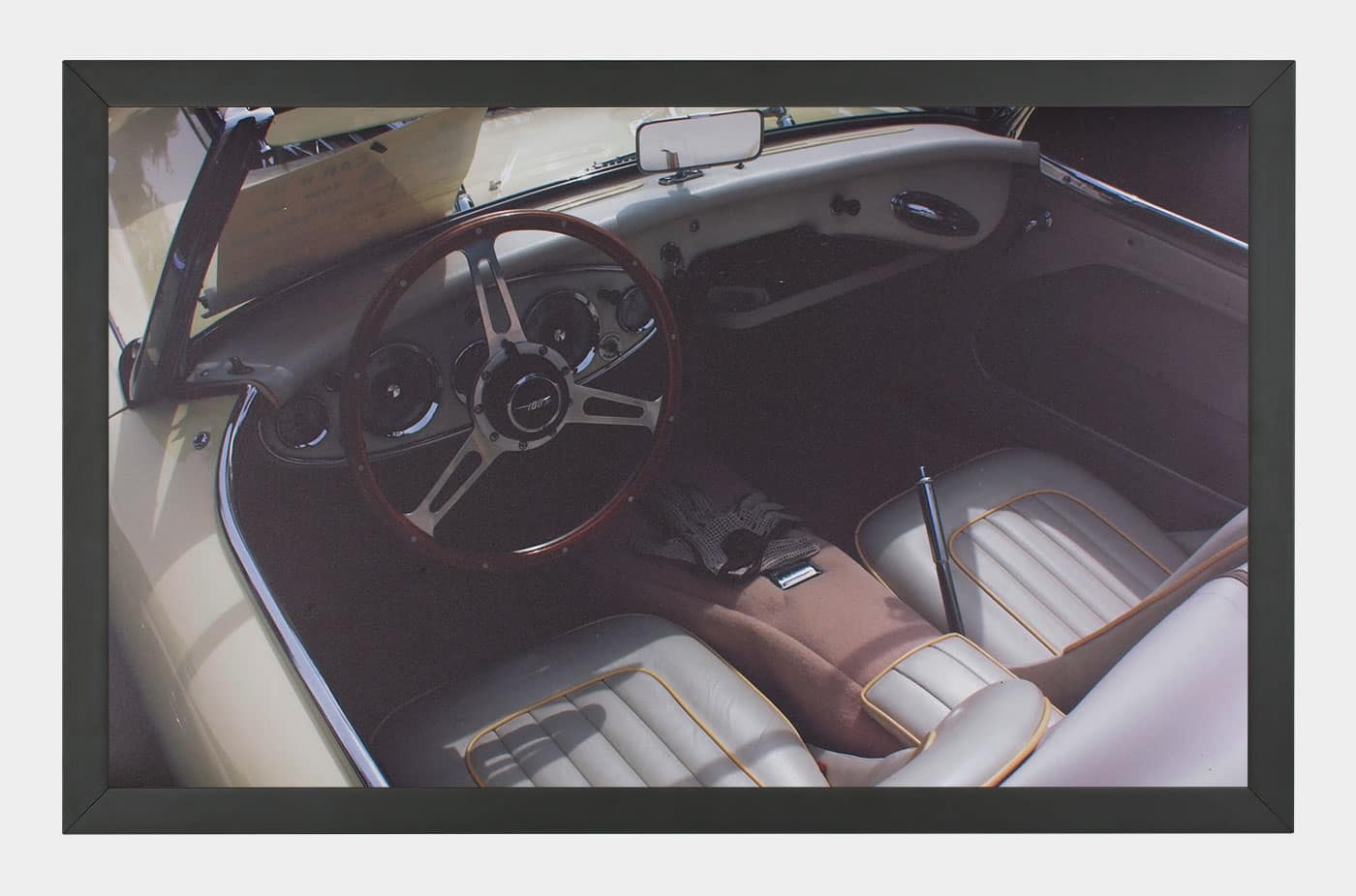 Backlit Car with Wood Frame